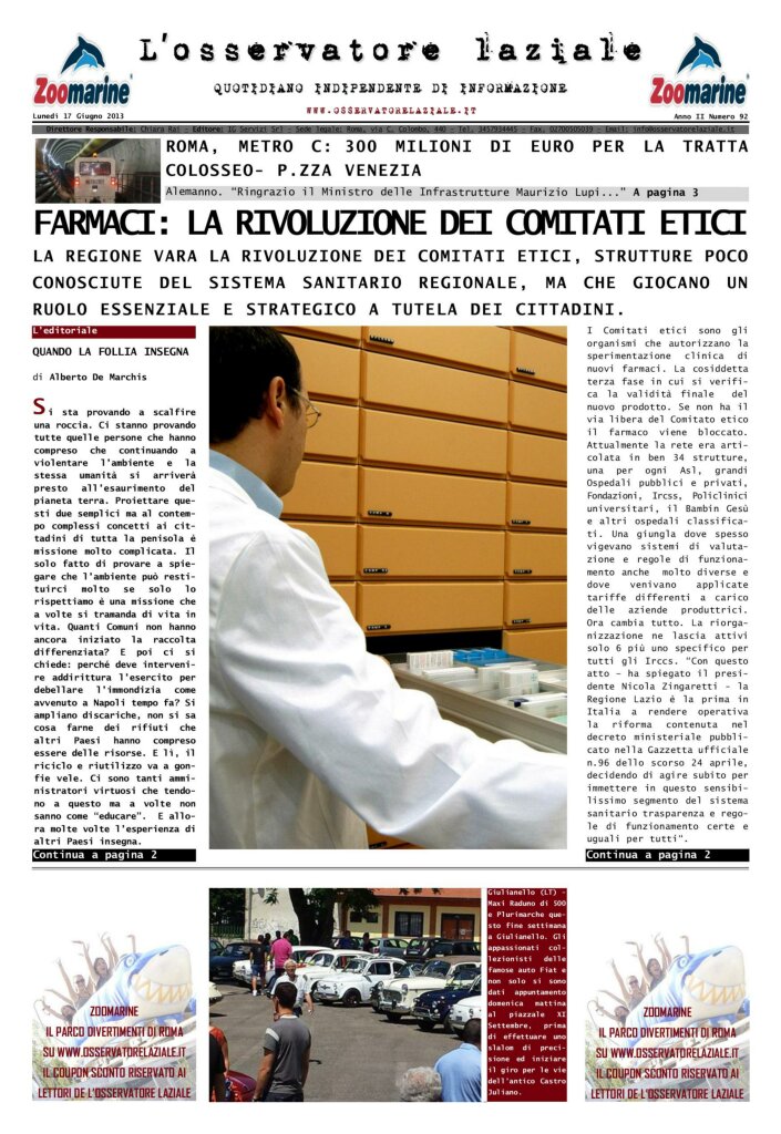 L'osservatore d'Italia edizione del 17 Giugno 2013